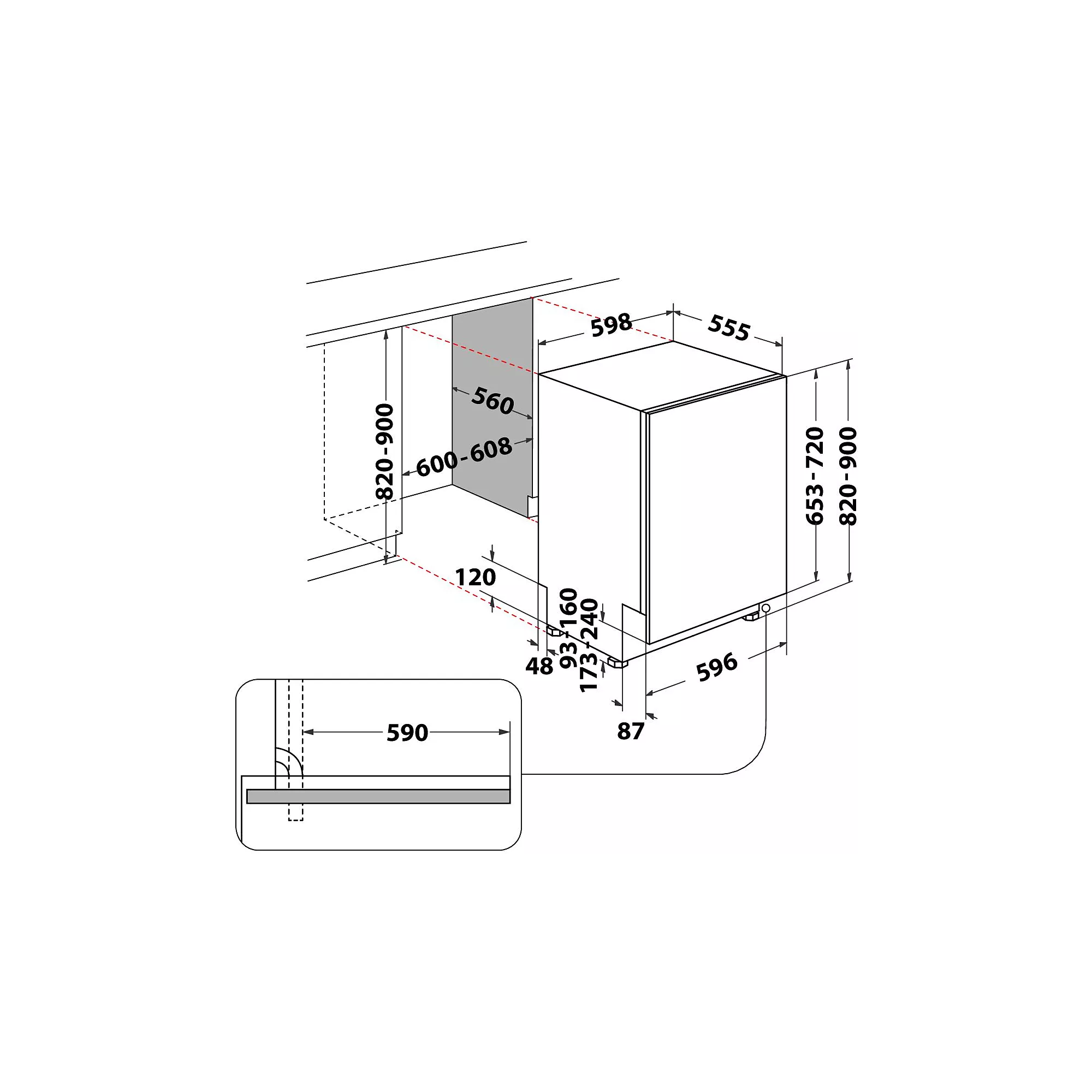 Lave-vaisselle encastrable Whirlpool WOID751AX – Image 16